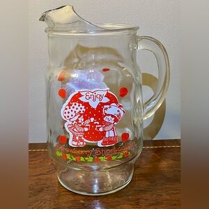 Vintage Strawberry Shortcake Glass Pitcher